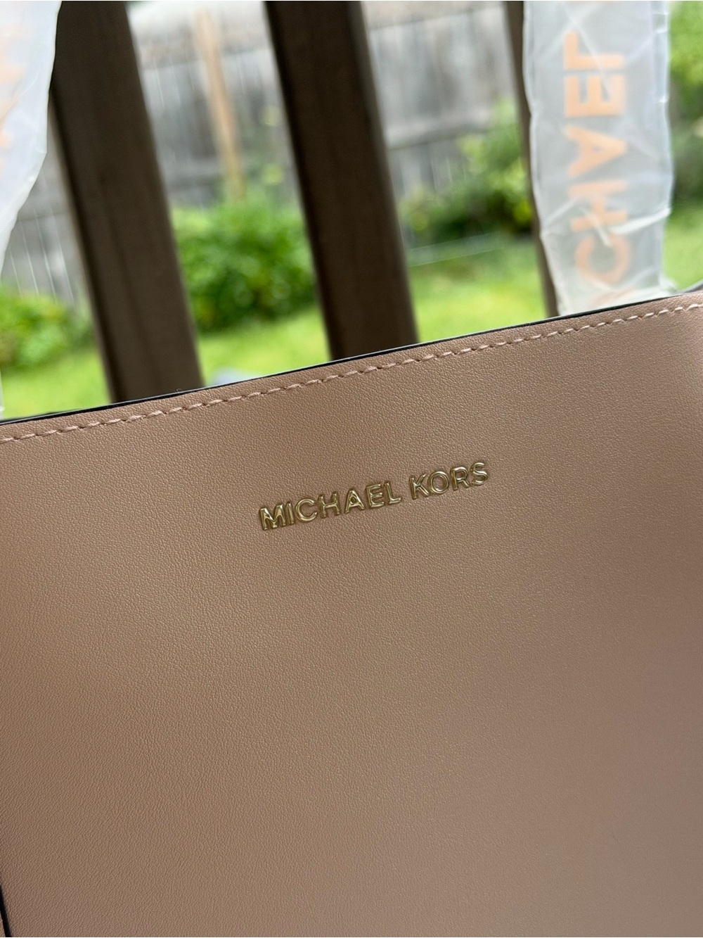 MICHAEL KORS Pale Pink Logo Strap Tote - Picture 4 of 12